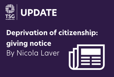 Deprivation of citizenship giving notice