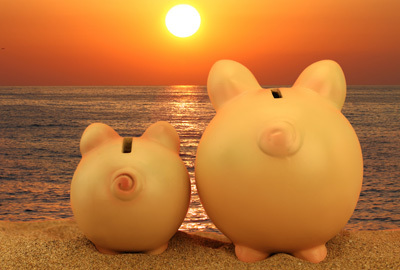 Pigs looking at sun 400